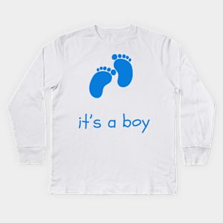proud new mom,dad its a boy shirt "  Its A Boy Pregnancy  " Neowestvale, little one,newborn ( mom to be gift ) mother of boy, ( dad to be gift ) Kids Long Sleeve T-Shirt